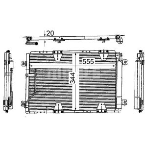 Condensador, aire acondicionado BEHR MAHLE AC 713 000S