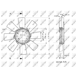 Ruota della ventola, raffreddamento motore NRF 49839