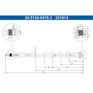 Bremsschlauch ATE 24.5134-0415.3