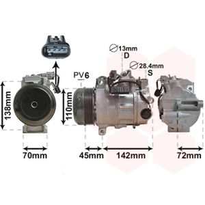 Kompressor för luftkonditionering VAN WEZEL 3000K683