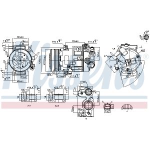 Compressor, ar condicionado NISSENS 890420