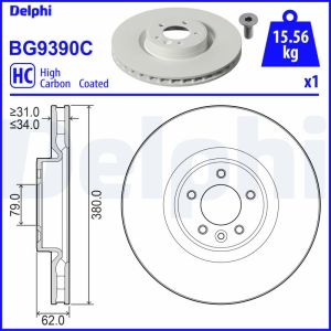 Bromsskiva DELPHI BG9390C