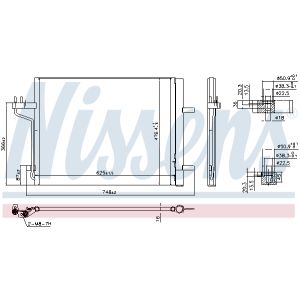 Condensatore, impianto di climatizzazione NISSENS 940767