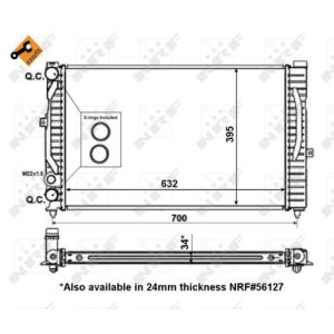 Radiator, motorkoeling EASY FIT NRF 509504