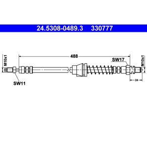 Bremsschlauch ATE 24.5308-0489.3