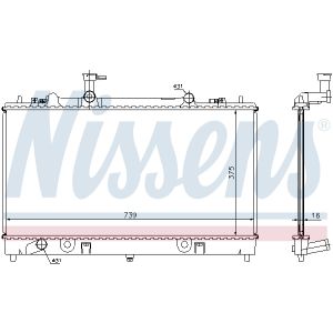 Kühler, Motorkühlung NISSENS 62466A