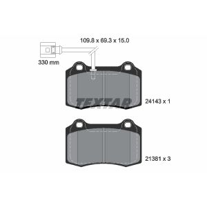 Bremsbelagsatz TEXTAR 2414301, Vorne