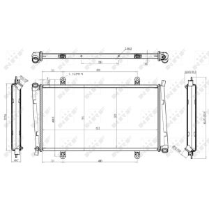 Radiador, refrigeración de motor NRF 53157