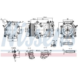 Compressor, ar condicionado NISSENS 890780