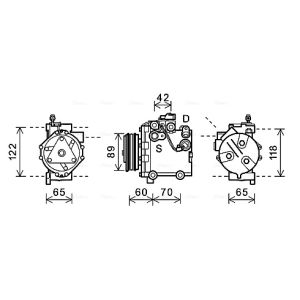 Compressor, ar condicionado AVA COOLING SZAK125