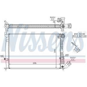 Kühler, Motorkühlung NISSENS 61338A