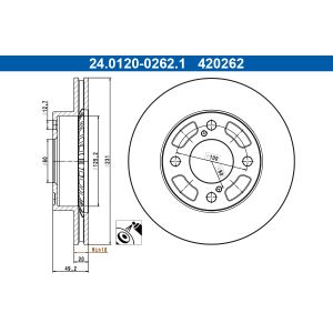 Disque de frein ATE 24.0120-0262.1