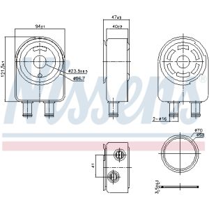 Enfriador de aceite NISSENS 91451