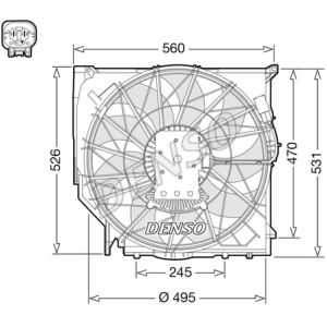 Ventilator, motorkoeling DENSO DER05008