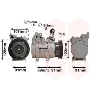 Compressor, ar condicionado VAN WEZEL 8200K161