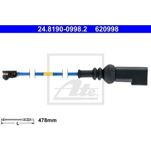 Warnkontakt, Bremsbelagverschleiß ATE 24.8190-0998.2