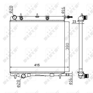 Radiateur, refroidissement moteur Economy Class NRF 50430A