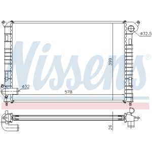 Kühler, Motorkühlung NISSENS 69700A