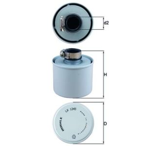 Luftfilter, Kompressor-Ansaugluft MAHLE LX 1245