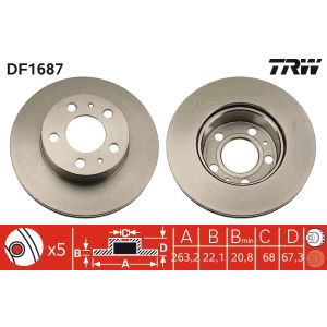 Disco de freno TRW DF1687