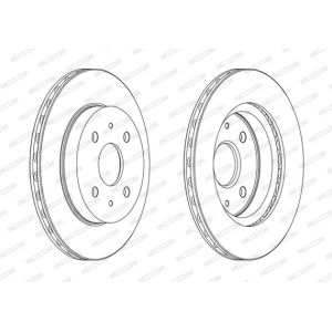Bremsscheiben FERODO DDF1774C vorne, belüftet, 2 Stück