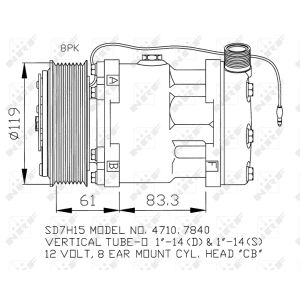 Ilmastoinnin kompressori NRF 32132