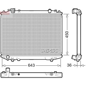 Radiador de motor DENSO DRM44047