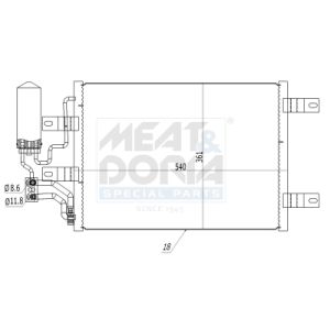 Kondensator, Klimaanlage MEAT & DORIA 991083