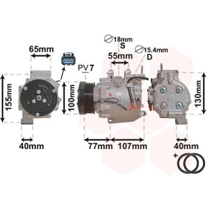 Compressor, ar condicionado VAN WEZEL 2500K232