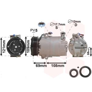 Compressor, ar condicionado VAN WEZEL 3700K317
