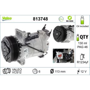 Compressor, ar condicionado VALEO 813748