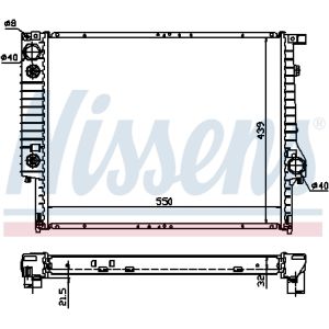 Radiator, motorkoeling NISSENS 60618A