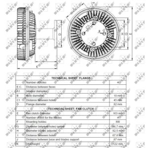 Koppeling, radiatorventilator NRF 49089