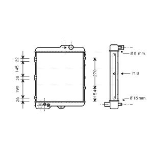 Arrefecedor do motor AVA COOLING AI2002