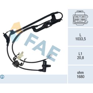 Snelheidssensor, ABS FAE 78733
