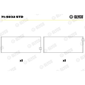 Rolamento da biela GLYCO 71-5032 STD