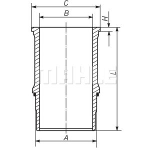 Voering, cilinderkop MAHLE 039 WN 12 01