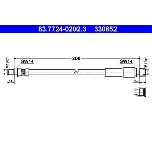 Bremsschlauch ATE 83.7724-0202.3