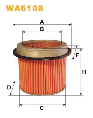 Фільтр повітряний Mitsubishi Lancer III/IV 1.5/1.8 88-92 WIX Filters фото 7