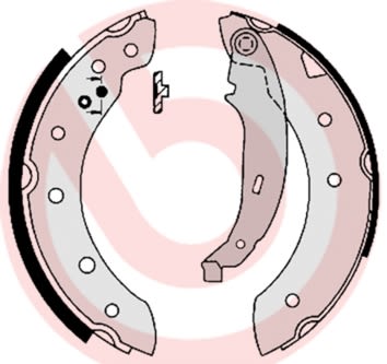 Колодки гальмівні барабанні (комплект 4 шт) DACIA LOGAN (LS_) 1.4 2004.08- BREMBO (S 61 520) BREMBO фото 3