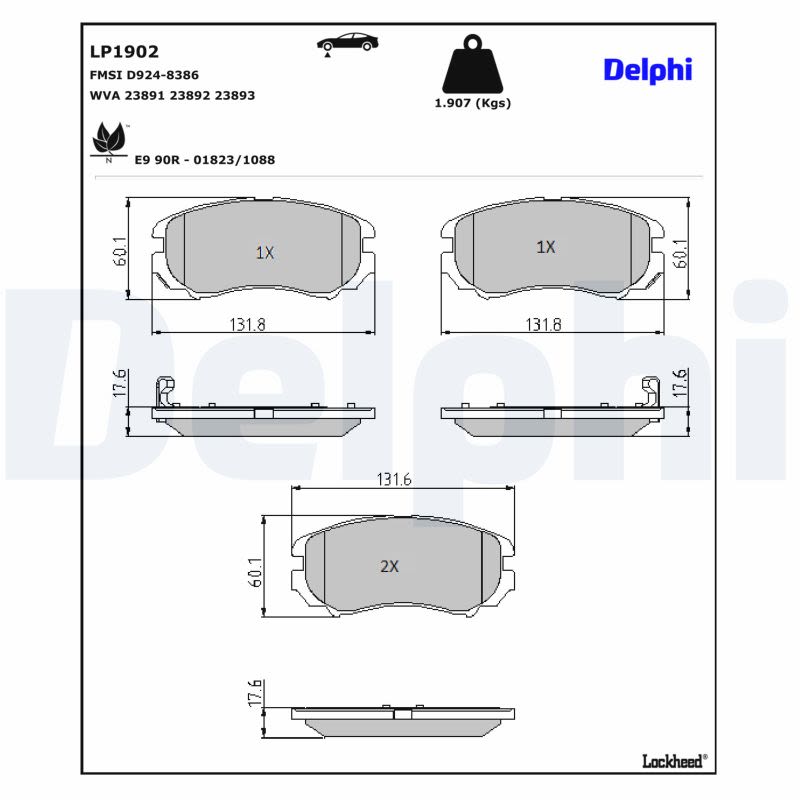 Комплект гальмівних колодок передн , HYUNDAI COUPE II, ELANTRA III, ELANTRA IV, I30, SONATA IV, SONATA V, TIBURON, TUCSON, KIA MAGENTIS I, MAGENTIS II, OPTIMA, SOUL I 1.6-2.7 01.01-12.15 фото 5