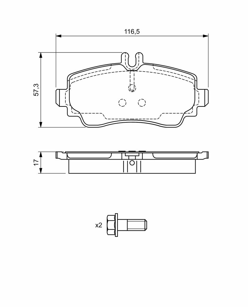Колодки гальмівні дискові MB A-CLASS (W168) 1.4 1997.07-2005.08 BOSCH (0 986 424 470) Bosch фото 9