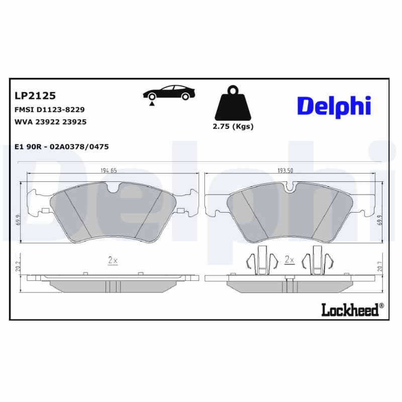 Комплект гальмівних колодок передн , MERCEDES E (W211), E T-MODEL (S211), G (W463), GL (X164), M (W164), R (W251, V251) 3.0-6.0 10.03-04.18 фото 4