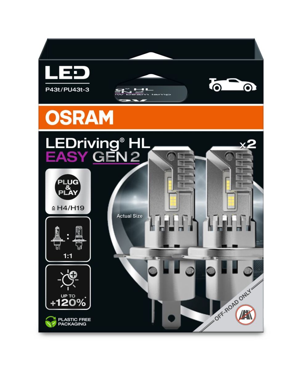 LED лампочка (Набір 2шт) LED 12В 24/22Вт P43T без гомологічного сертифікату LEDriving HL EASY GEN 2, білий 6500K фото 3