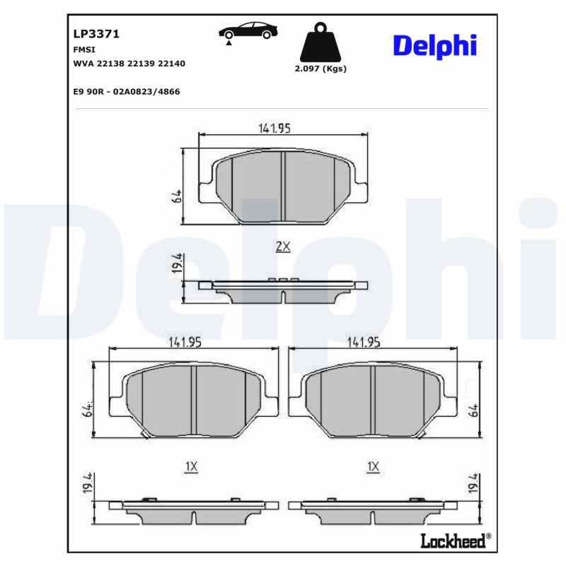 Комплект гальмівних колодок передн ((колеса 17 дюймів)), OPEL INSIGNIA B, INSIGNIA B COUNTRY, INSIGNIA B GRAND SPORT 1.5-2.0D 03.17- фото 4