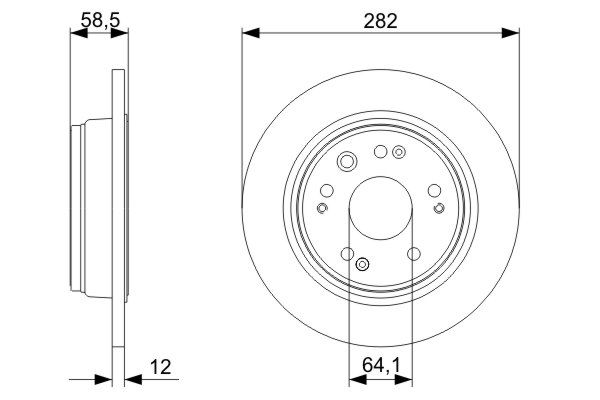 Диск гальмівний HONDA STREAM (RN) 2.0 2001.05- BOSCH (0 986 479 361) Bosch фото 9