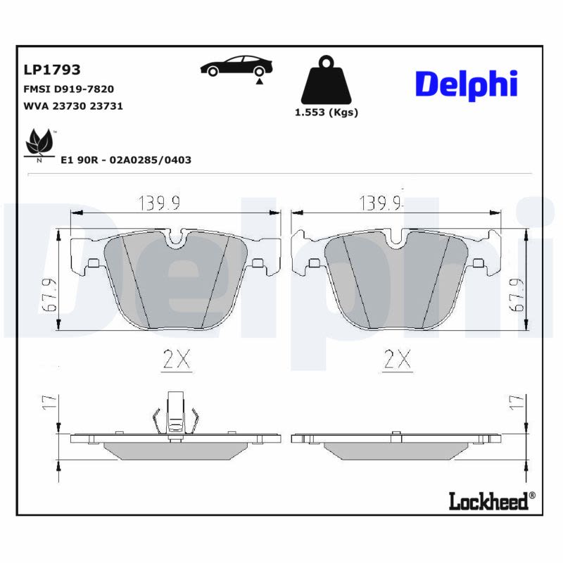 Комплект гальмівних колодок задн , BENTLEY ARNAGE, AZURE, AZURE II, BROOKLANDS, CONTINENTAL, BMW 1 (E82), 3 (E90), 3 (E92), 3 (E93), 5 (E60), 5 (E61), 6 (E63), 6 (E64), 7 (E65, E66 2.0-6.8 10.91- фото 4