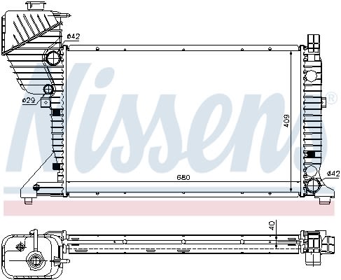 Радіатор охолоджування MERCEDES SPRINTER CDI 00- NISSENS (62519A) Nissens фото 10