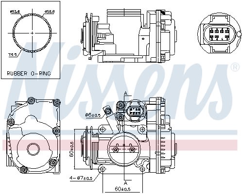 Дросельна заслонка з електроприводом VW GOLF IV (1J1) - 1.4 16V (1997.08 - 2008.04) NISSENS (955039) Nissens фото 11
