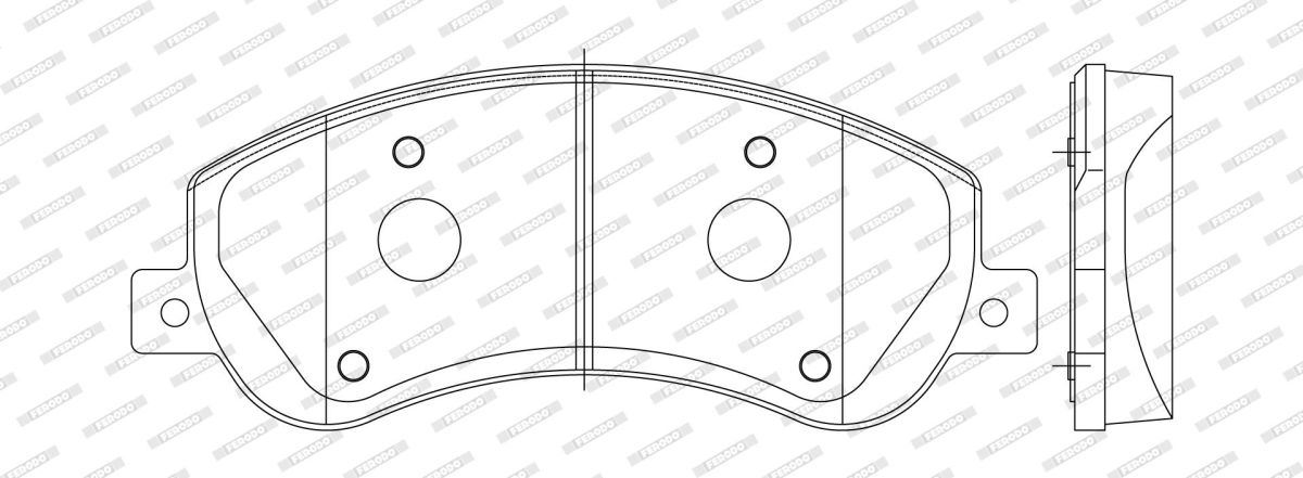 Колодки гальмівні дискові VW AMAROK (2HA, 2HB, S1B, S6B, S7A, S7B) 2.0 2010.09-2022.05 FERODO (FVR1928) Ferodo фото 5